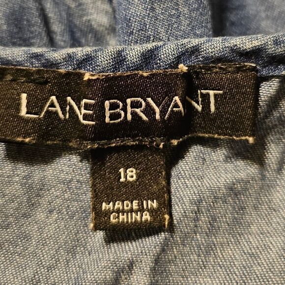 LANE BRYANT Denim Romper - Size 18 - Picture 7 of 8